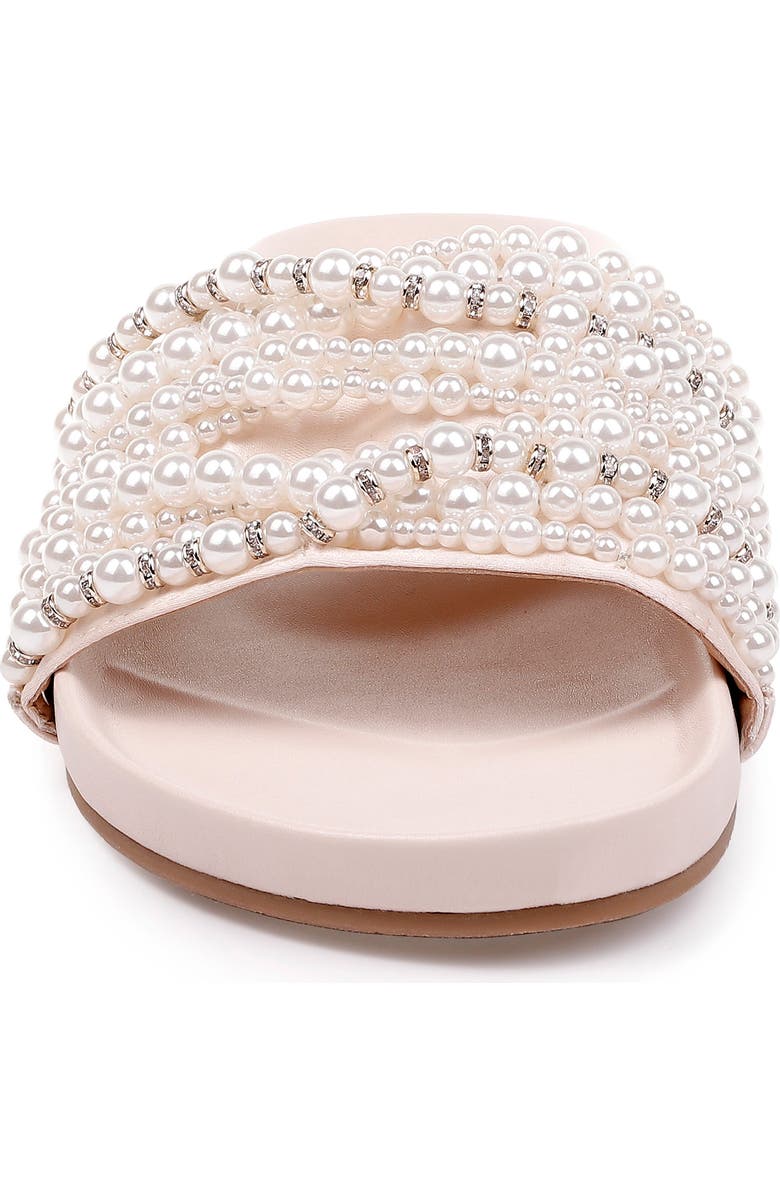 Badgley Mischka Collection Badgley Mischka Florence Beaded Slide Sandal, Alternate, color,