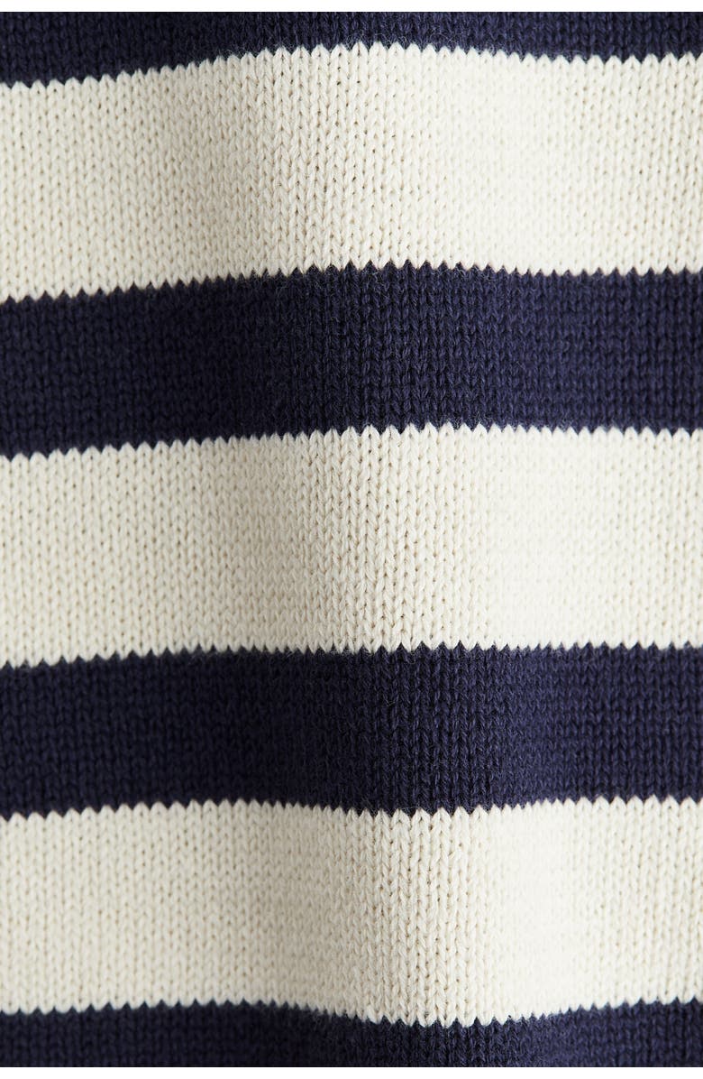 H&M Cotton sweater, Alternate, color, White/Navy Blue Striped