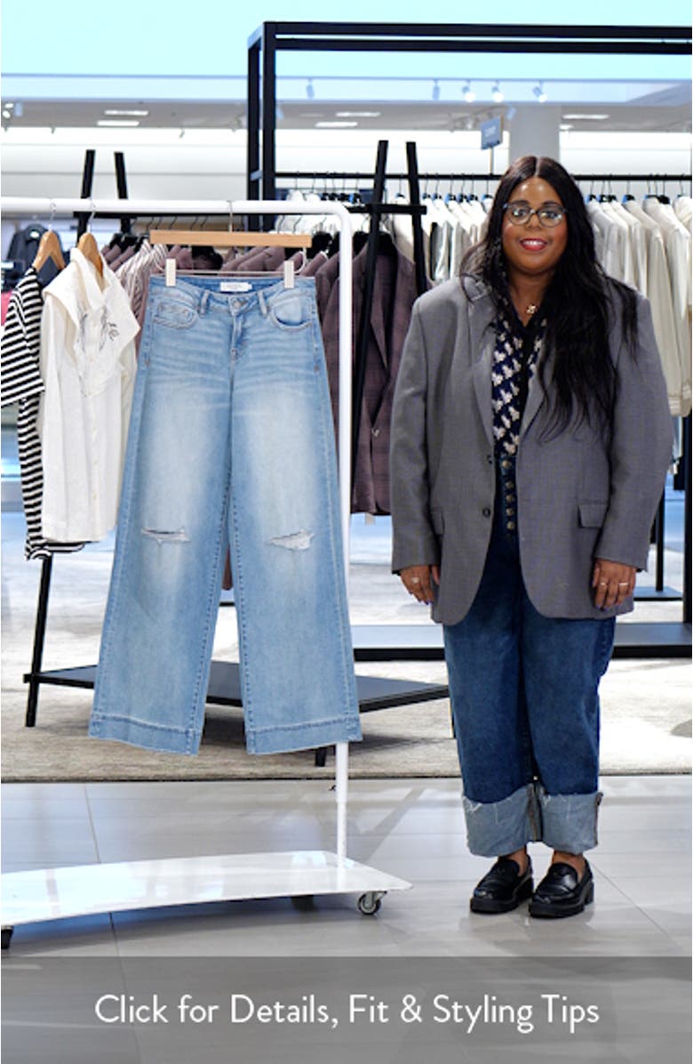 Distressed Wide Leg Jeans, sales video thumbnail