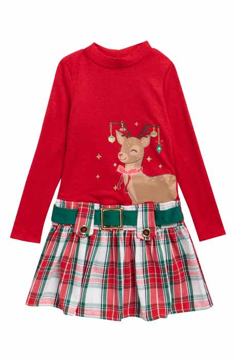 Kids' Plaid Drop Waist Dress
