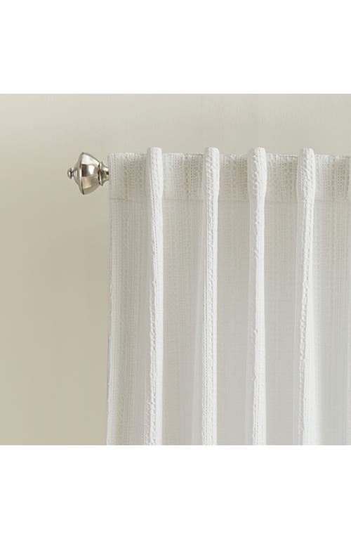 Dkny Pure Waffle Stripe Set Of 2 Cotton Curtain Panels In White