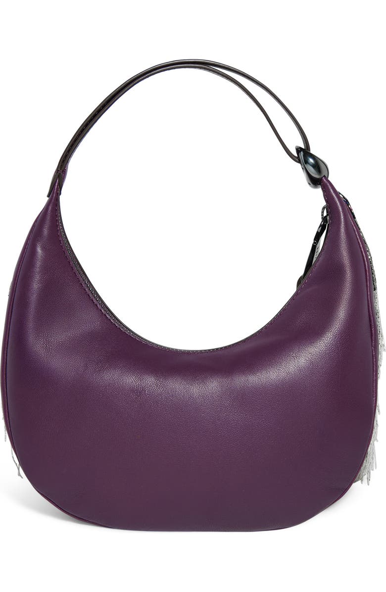 AIMEE Bloom Beaded Leather Bean Bag, Alternate, color, Beaded Plum