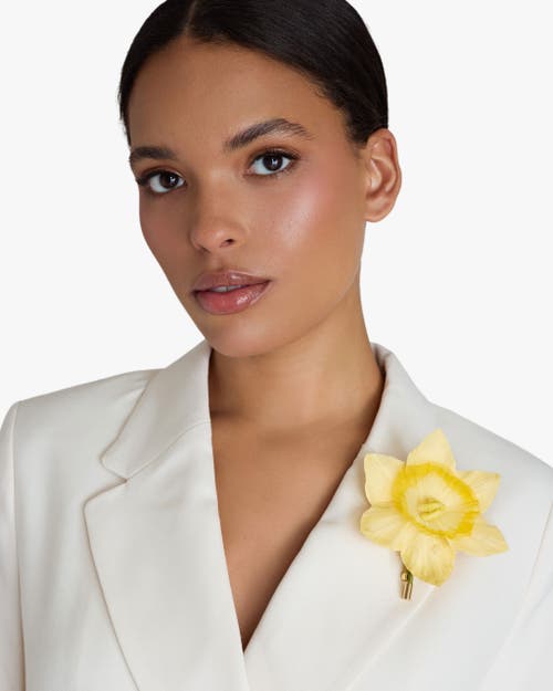 Helena Simon The Daffodil Floral Brooch In Yellow