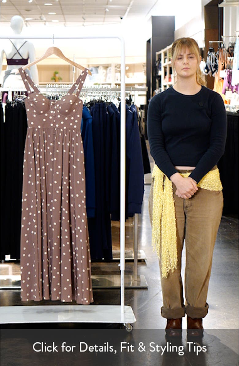 Rosette Dot Sleeveless Maxi Dress, sales video thumbnail