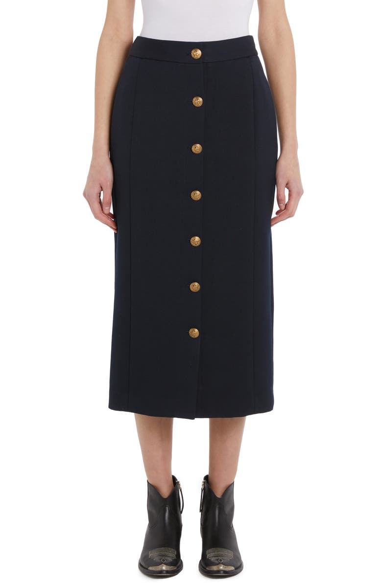 Golden Goose Golden Collection Virgin Wool Blend Pencil Skirt, Main, color, 
