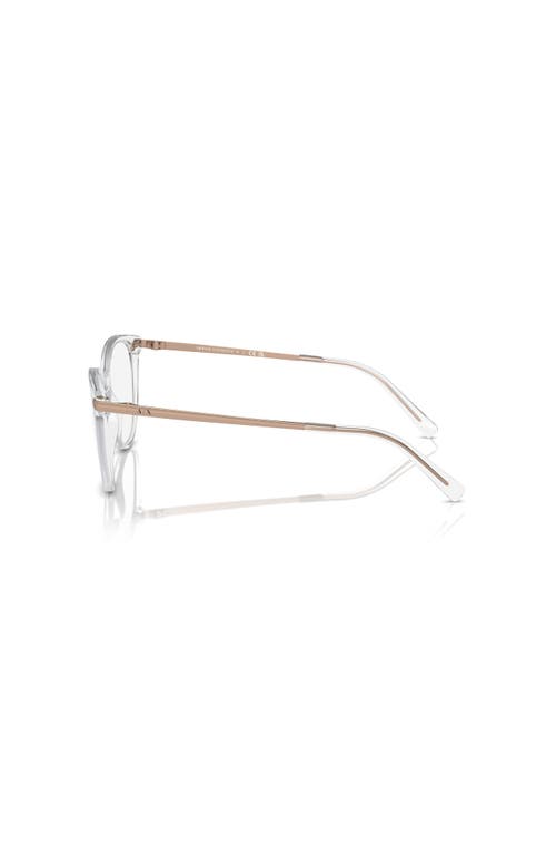 Armani Exchange 53mm Cat Eye Optical Glasses In Metallic