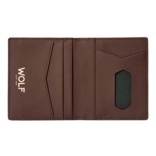 Wolf Signature Id Card Case In Brown