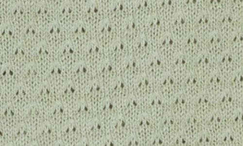Rag & Bone Carine Open Stitch Polo In Moss