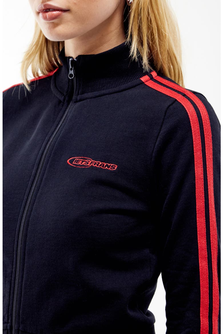 Hailey Cotton Crop Jacket, Alternate, color, BLACK