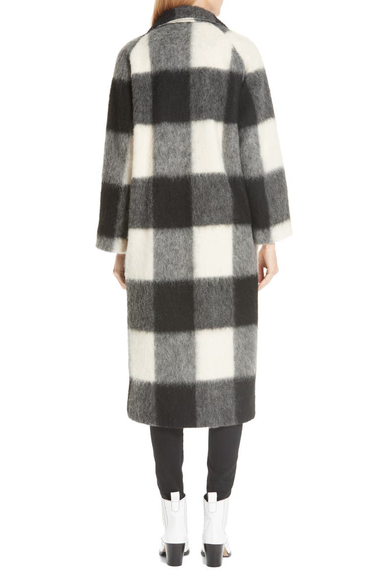Pattern Wool Blend Coat, Alternate, color, EGRET 135
