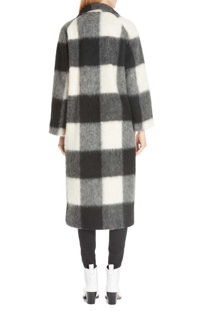 Ganni Pattern Wool Blend Coat, Alternate, color, 
