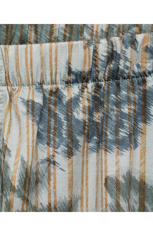 Mango Blurred Print Cotton Pajama Pants In Gray