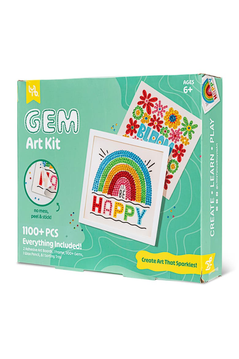Rainbow & Blooms Gem Art Kit 1100+ Pc Set, Ages 6+, Alternate, color, Multicolored