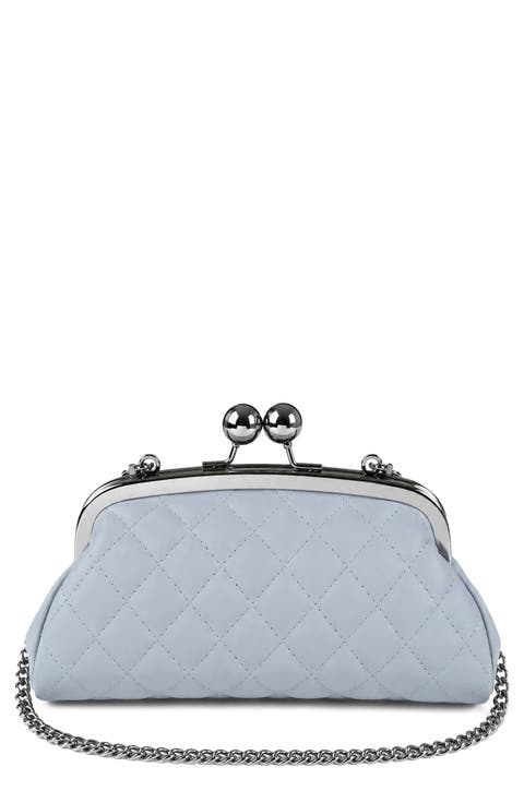 Alethea Quilted Leather Clutch