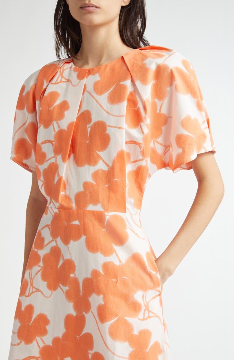 Marimekko Anatomia Ketunleipä Cotton & Linen Dress, Alternate, color, Rose Orange