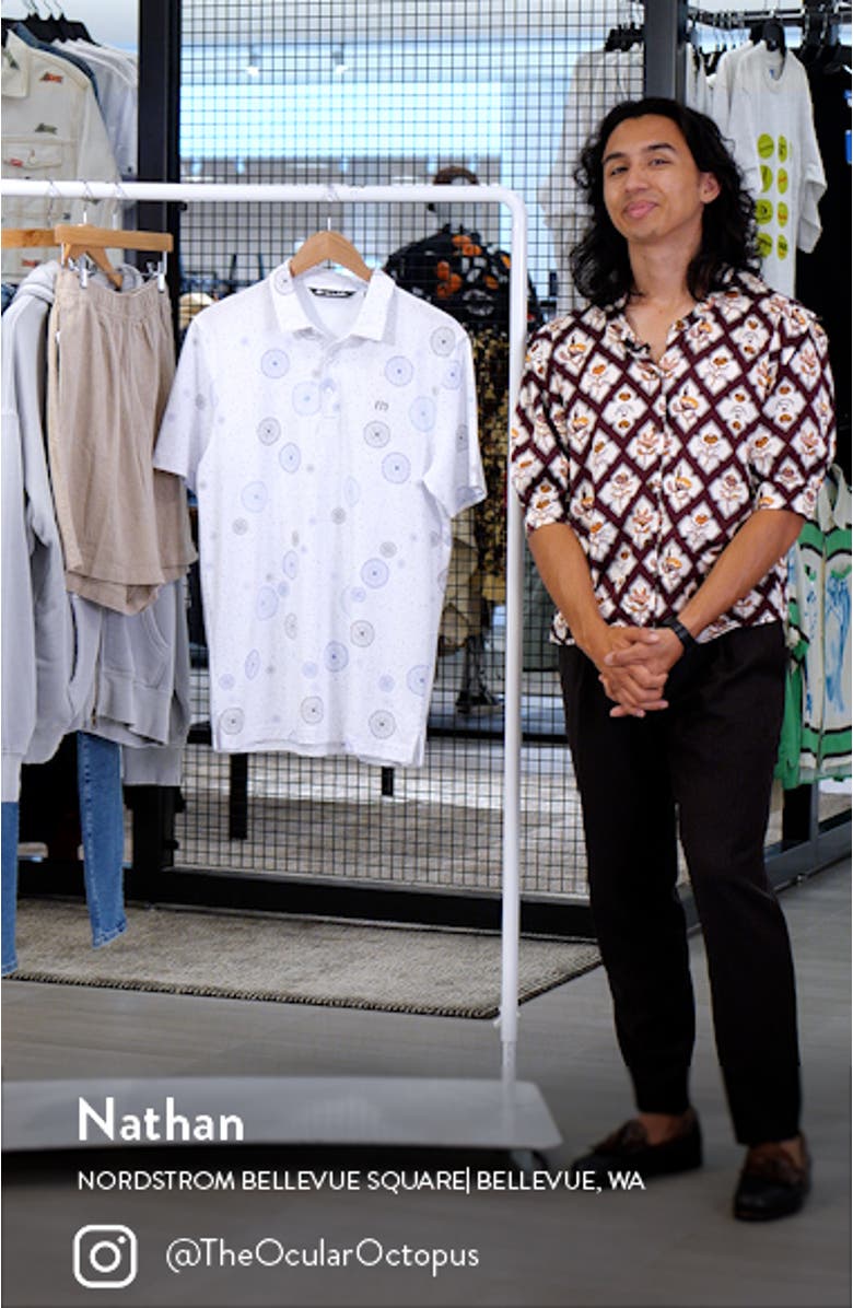 Caught Inside Medallion Print Polo, sales video thumbnail