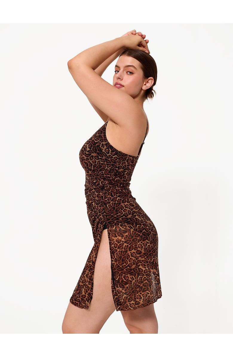 Popilush Shapewear Ruched Convertible One-Piece Swimsuit, Alternate, color, Leopard