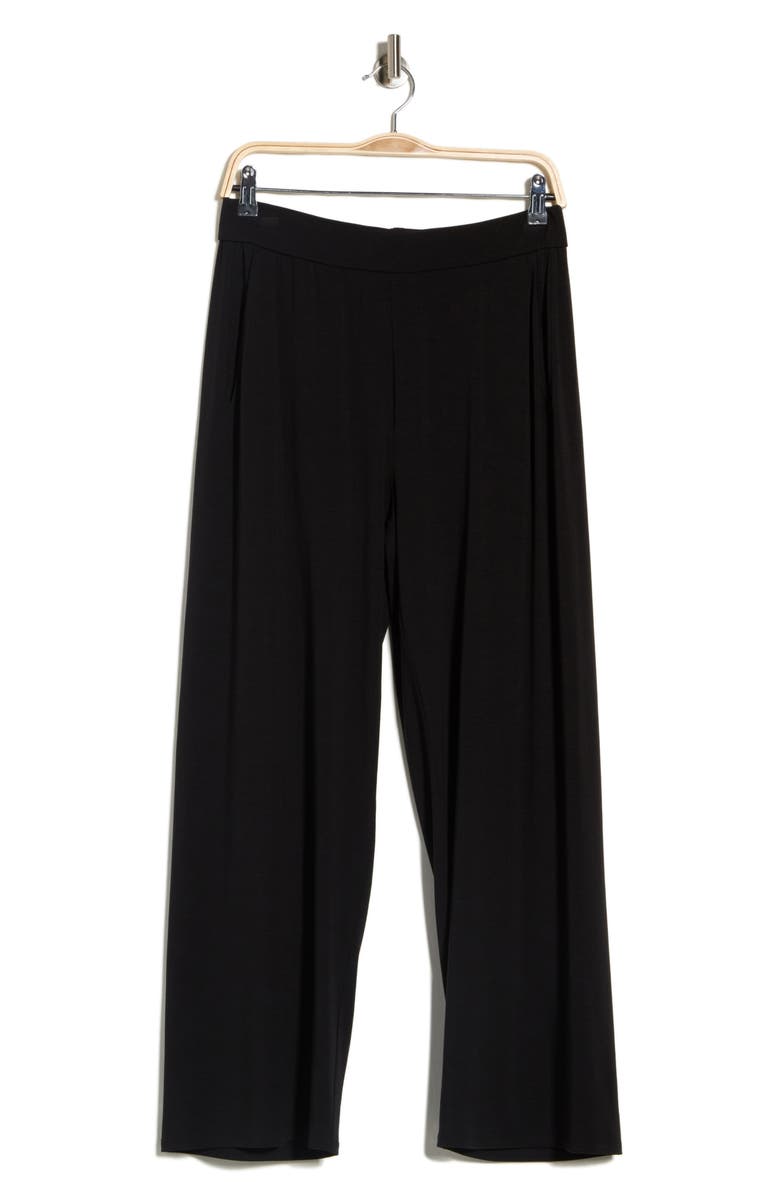 Eileen Fisher Woven Straight Leg Pants, Main, color, Black