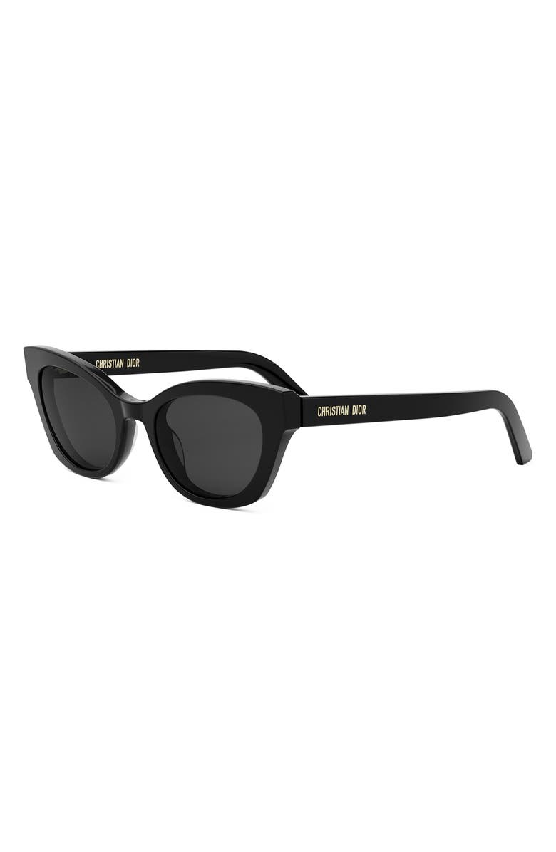 DIOR 'DiorMidnight B2I Cat Eye Sunglasses, Alternate, color, Shiny Black / Smoke