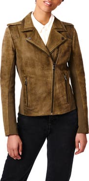 Bernardo Suede Moto Jacket