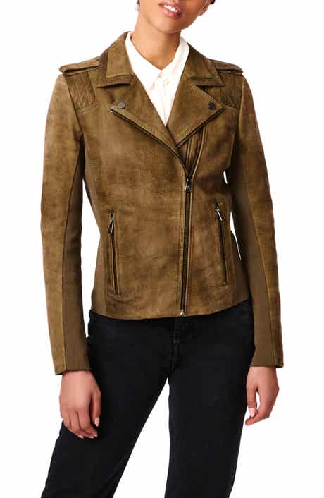 Bernardo Suede Moto Jacket