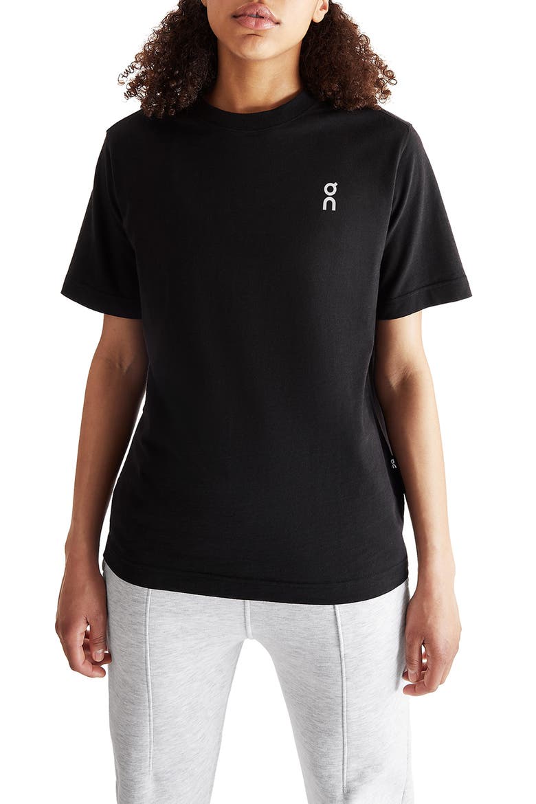 Club T Oversize Organic Cotton T-Shirt, Main, color, BLACK