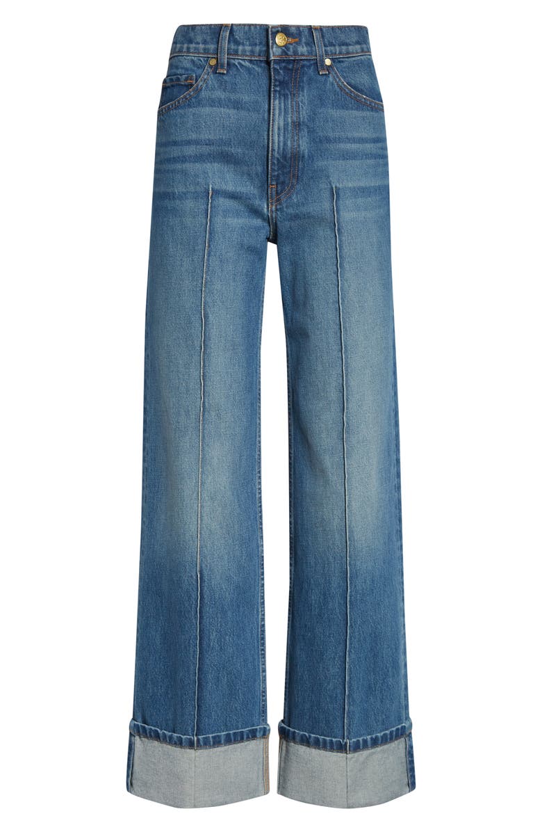 Ulla Johnson Genevieve Pintuck Jeans, Alternate, color, Danube