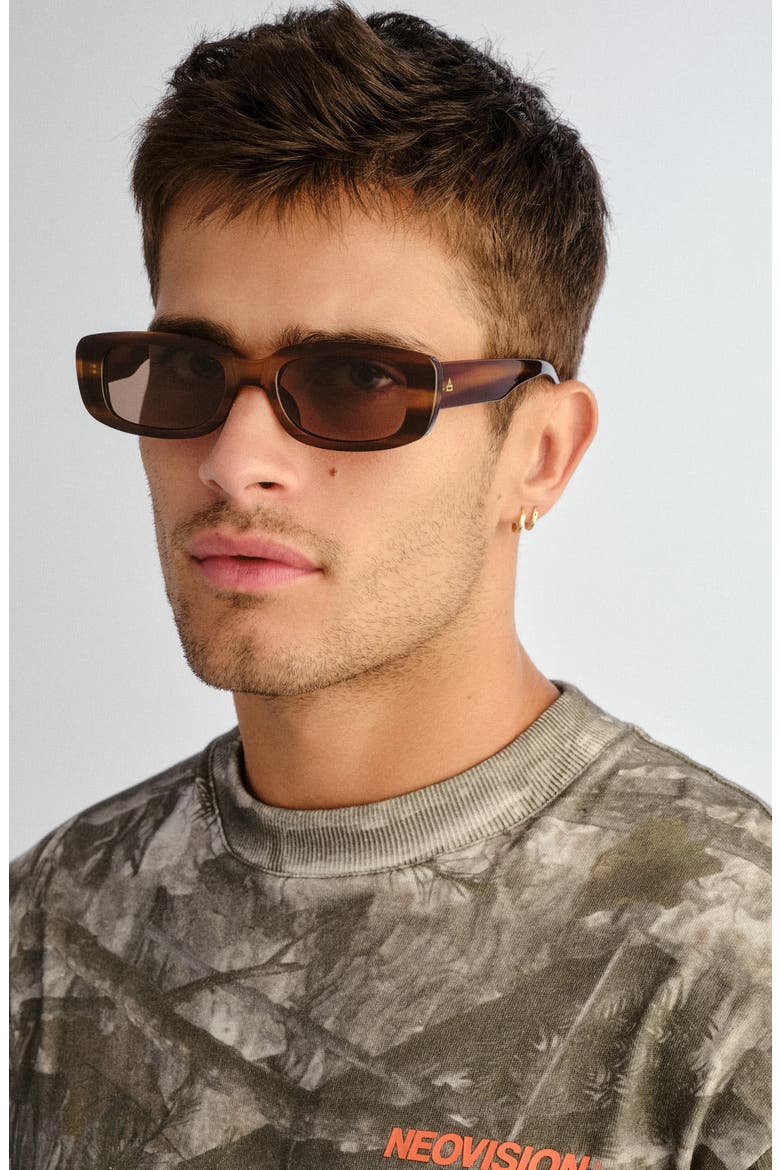 Ceres 51mm Rectangular Sunglasses, Alternate, color, CHOCOLATE HAZE