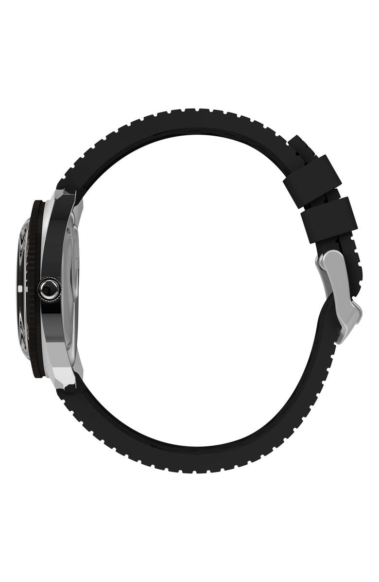 Timex<sup>®</sup> Q Timex Reissue 1971 Velocity Rubber Strap Watch, 36mm, Alternate, color, Black