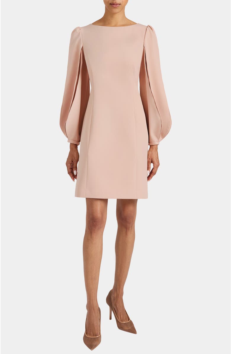 Santorelli Arana Shift Dress in Stretch Crepe, Main, color, Peach Whip