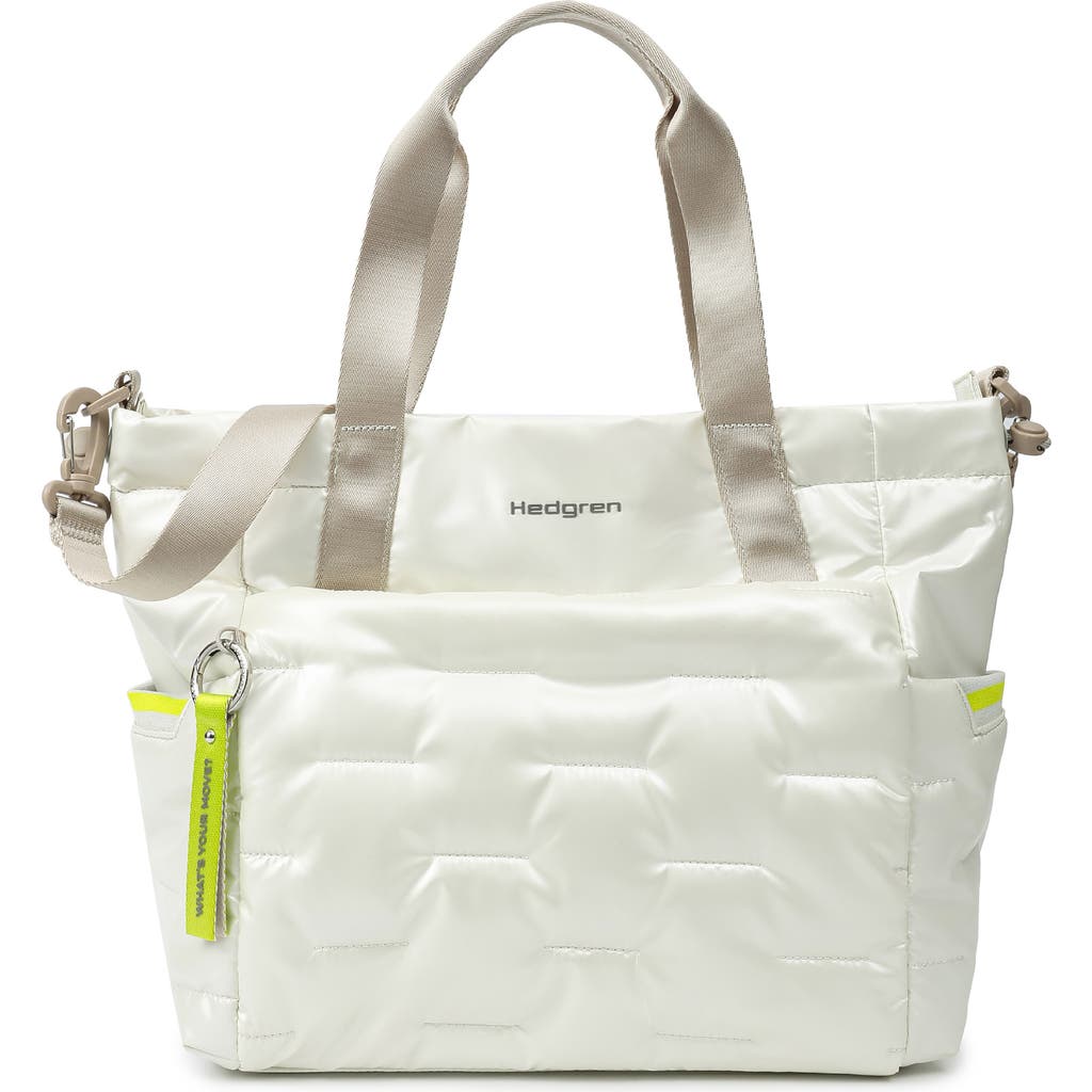 Hedgren Puffer Water Repellent Tote In Vaporous Grey