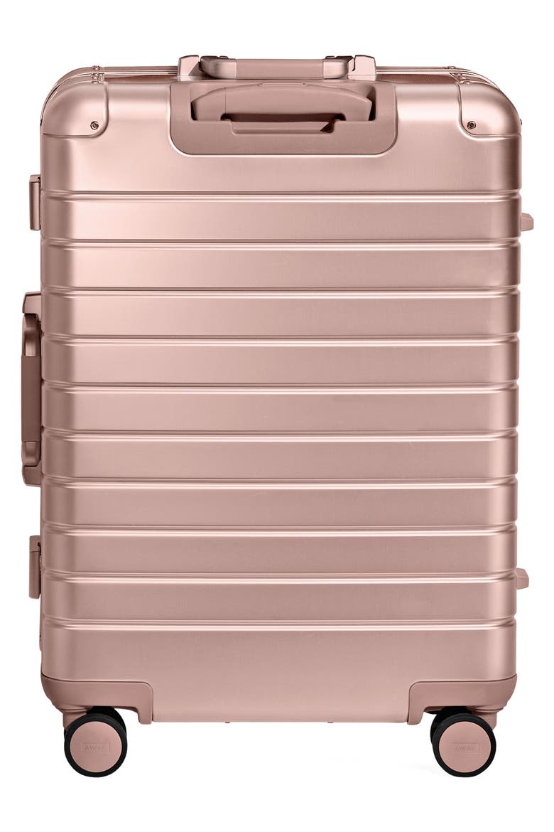 The Medium Suitcase: Aluminum Edition, Alternate, color, ROSE GOLD