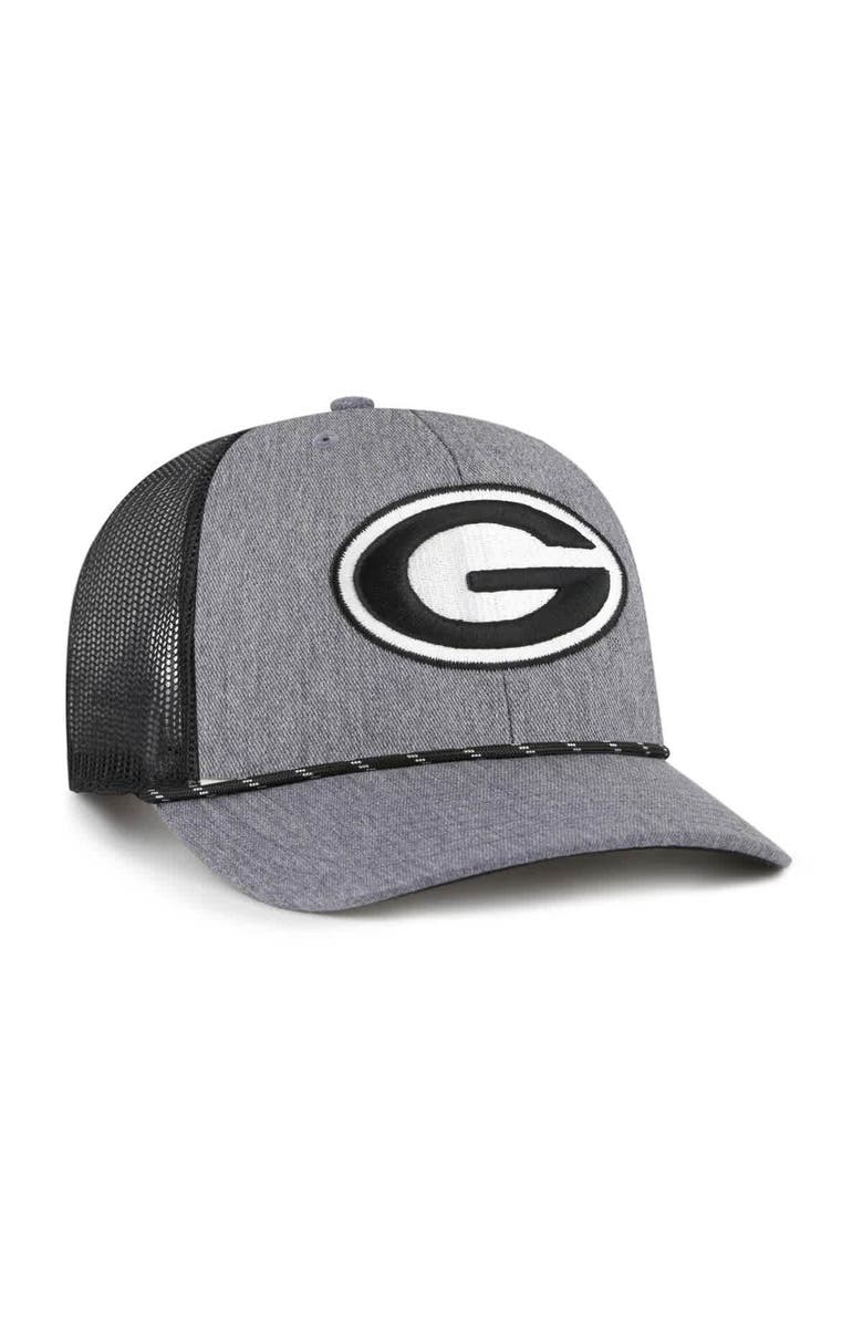 '47 Men's '47 Gray Georgia Bulldogs Carbon Rope Adjustable Hat, Alternate, color,