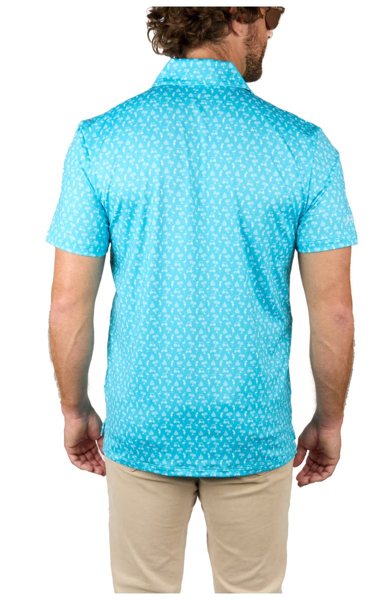 Kenny Flowers The Afternoon Round - Aqua - Golf Shirt, Alternate, color, Aqua