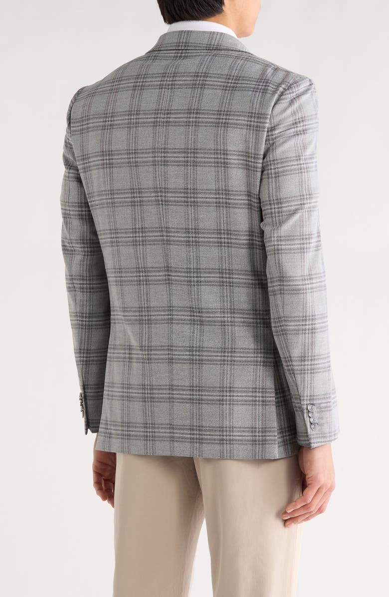 Original Penguin Plaid Notch Lapel Sport Coat, Alternate, color, Grey