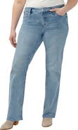 Silver Jeans Co. Elyse Curvy Mid Rise Slim Bootcut Jeans