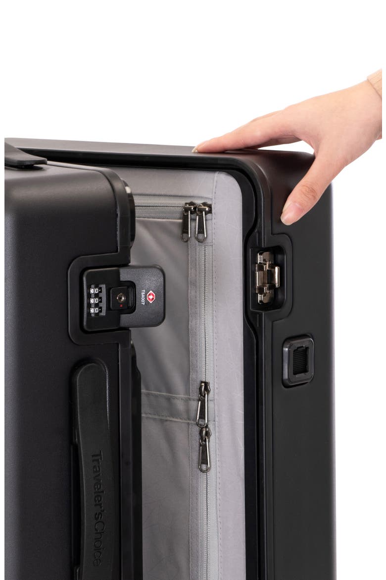 Castle Valley 21-Inch Carry-On Luggage, Alternate, color, BLACK