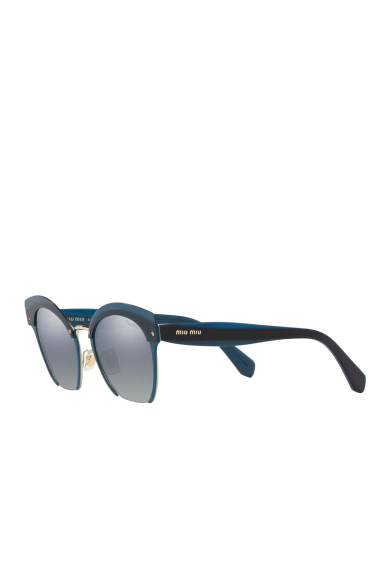 53mm Cat Eye Sunglasses, Alternate, color, BLUE