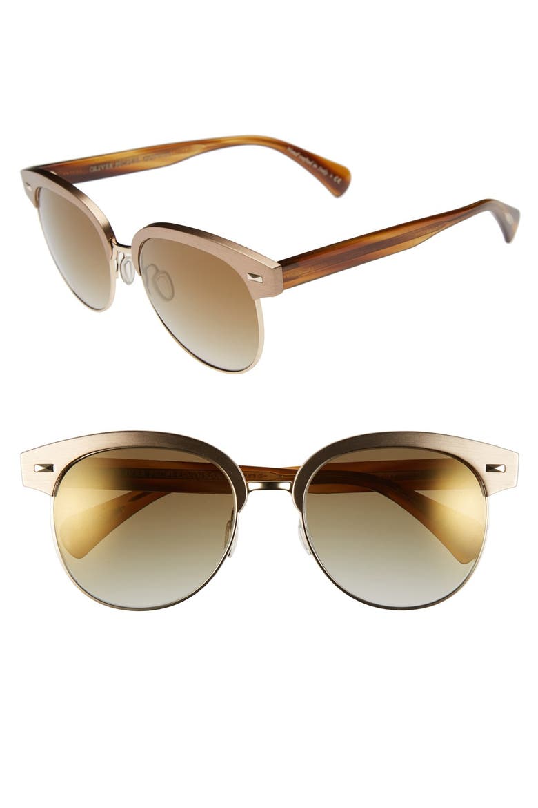 'Shaelie' 55mm Sunglasses, Main, color, BRONZE COPPER/ GOLD