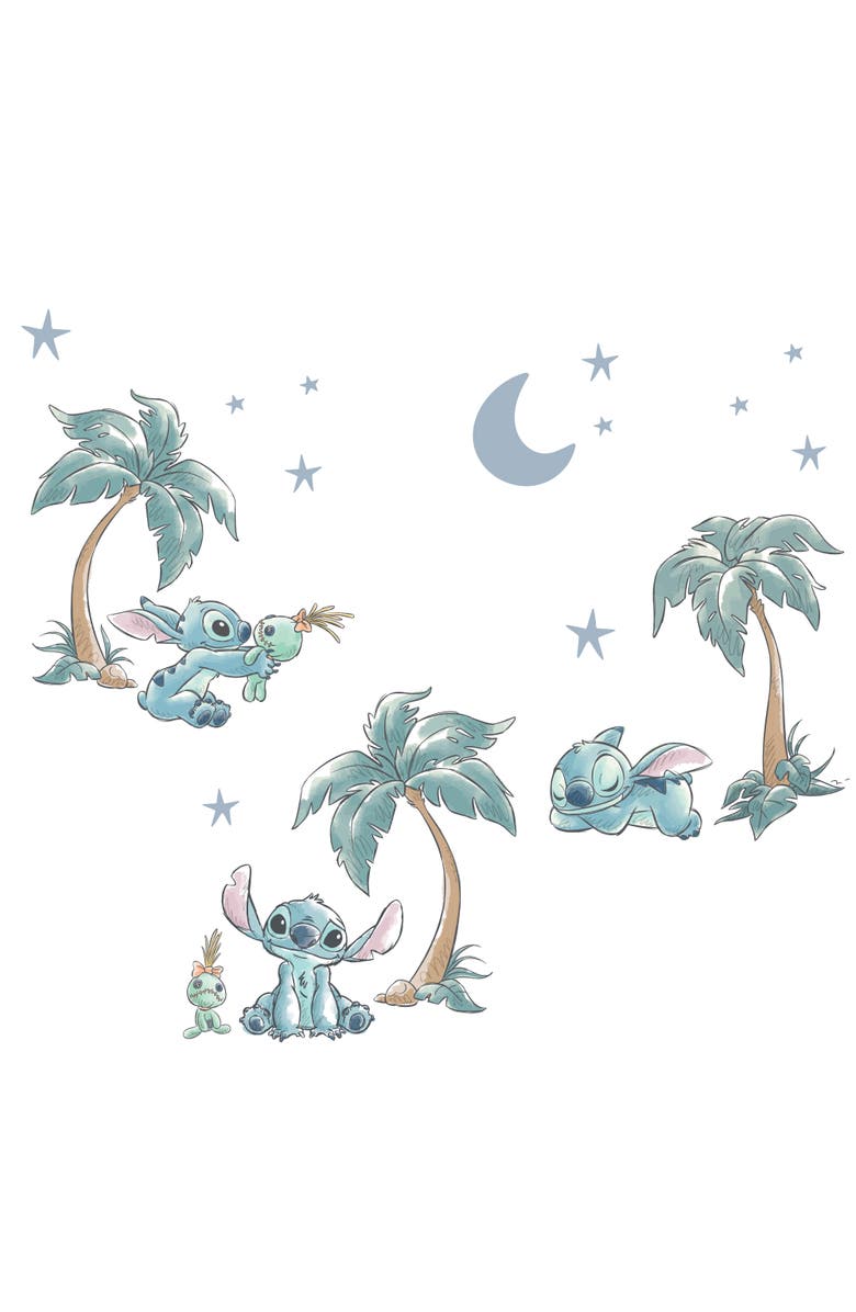 Bedtime Originals Disney Stitch Mural-Like Nursery Wall Decals / Stickers, Main, color, Blue