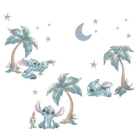 Disney Stitch Mural-Like Nursery Wall Decals / Stickers