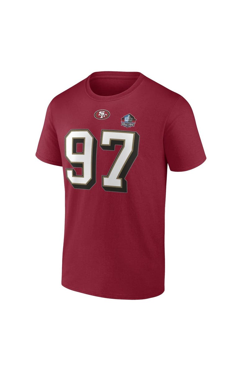 FANATICS Men's Fanatics Branded Bryant Young Scarlet San Francisco 49ers Hall of Fame Name & Number T-Shirt, Alternate, color,