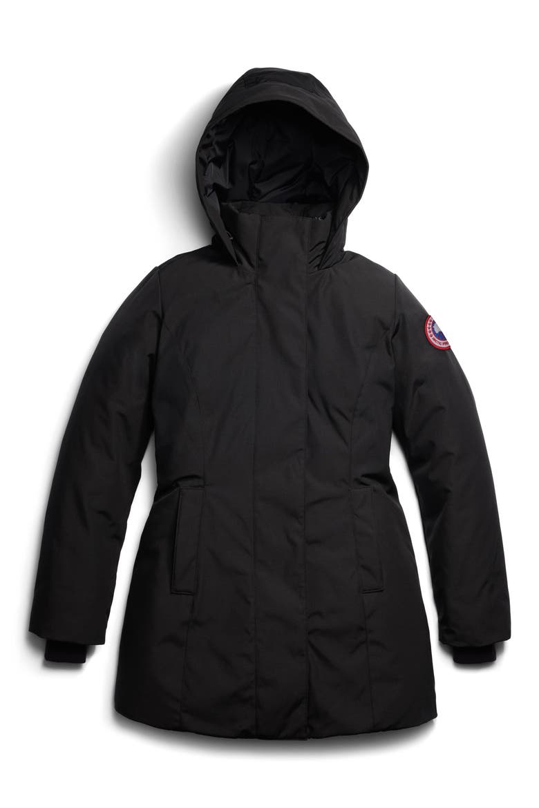Leslie 625 Fill Power Down Parka, Alternate, color, BLACK