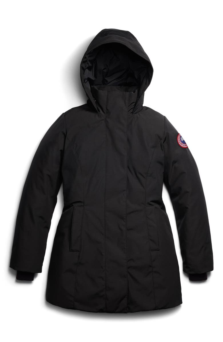 Canada Goose Leslie 625 Fill Power Down Parka, Alternate, color, Black