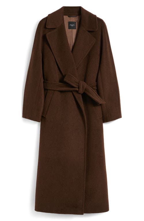 Weekend Max Mara Abrigo Largo De Lana Y Alpaca In Gold