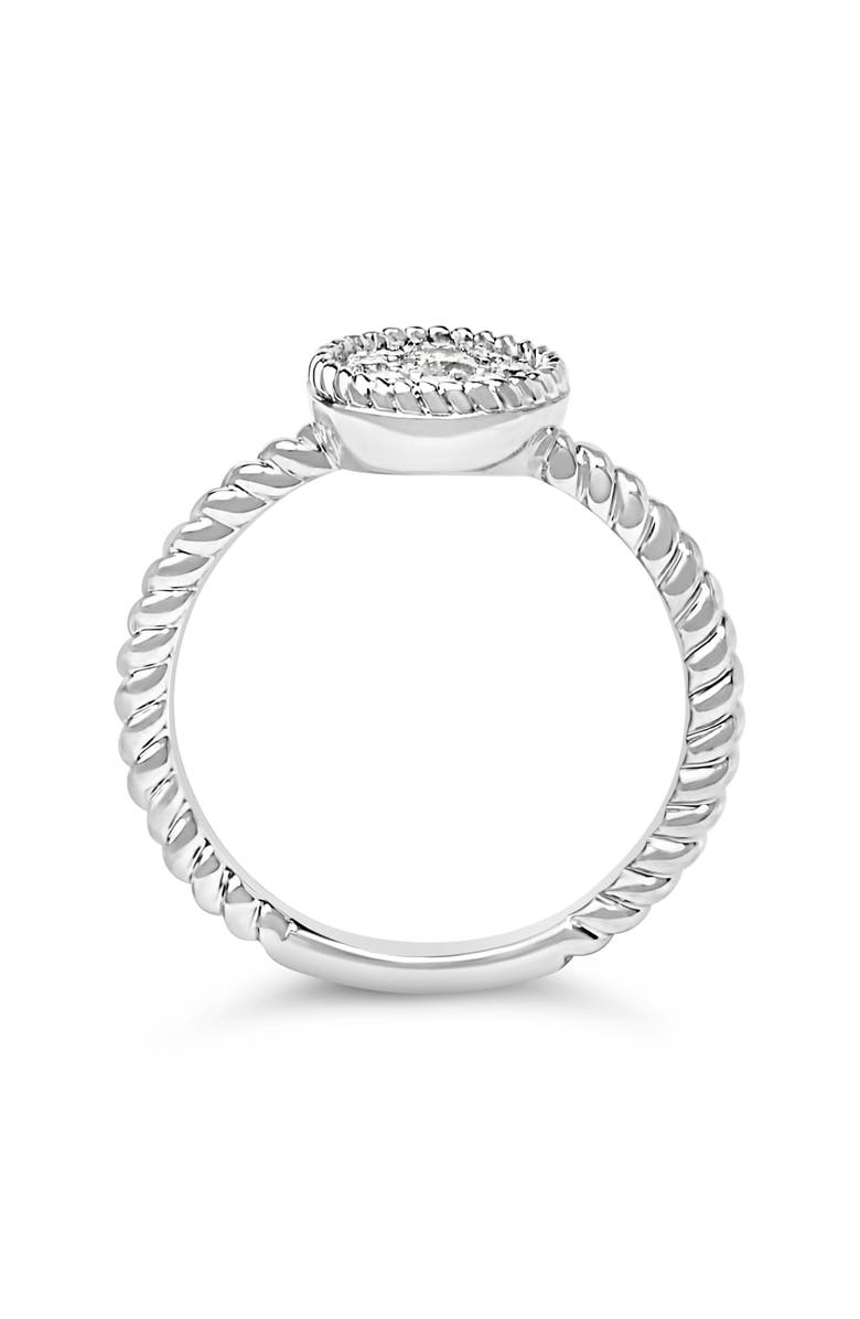 Haus of Brilliance Sterling Silver 1/4 Cttw Diamond Floral Round Braided Ring, Alternate, color, Silver