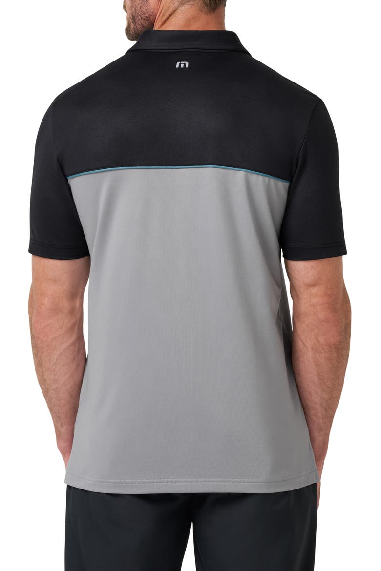 Featherweight Colorblocked Performance Polo, Alternate, color, BLACK