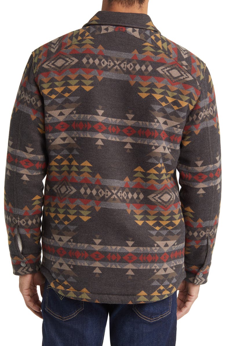 Pendleton Bay City Fleece Lined Snap-Up Shirt Jacket, Alternate, color, 