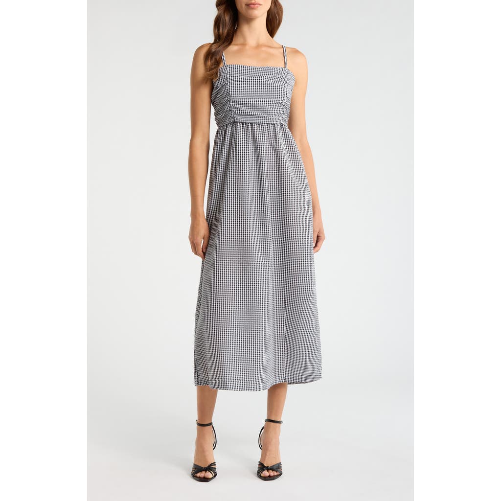 Steve Madden Ashlynn Midi Dress in Black/white at Nordstrom, Size Small