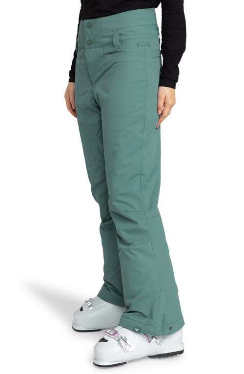 Roxy Rising High Waterproof Shell Snow Pants In Sea Pine G
